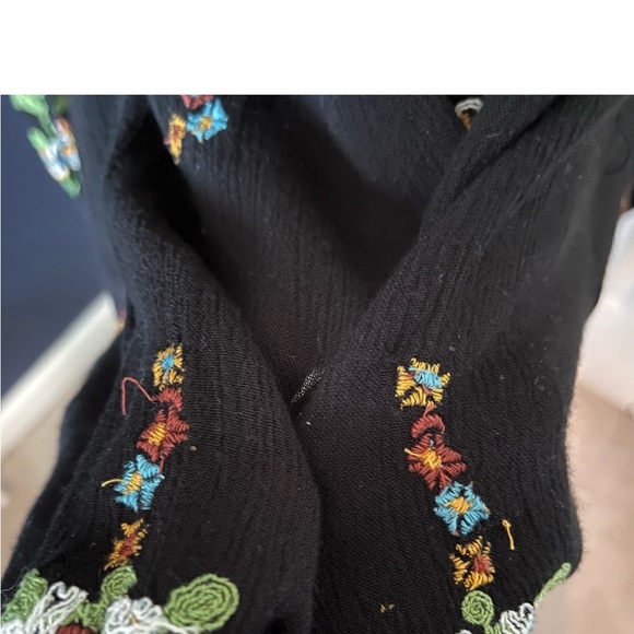 Free People Embroidered Swing Mini Dress Multicolor Black Size Large - Picture 7 of 11